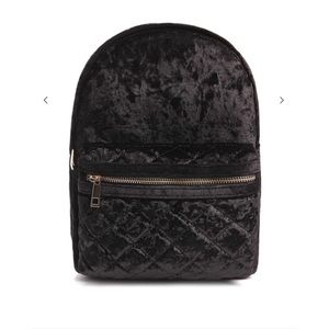 Black Velvet Backpack